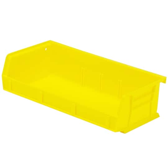 B2777179 11 x 5.38 x 3 in. Ultra Series Polypropylene 3 Slots Stack & Hang Bin, Yellow - Case of 8